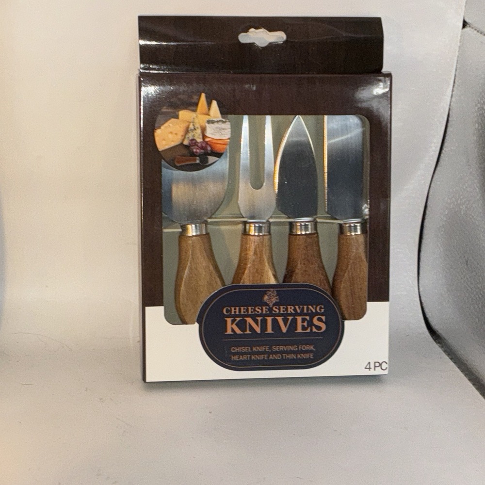 Evriholder Charcuterie 4 Piece Set 3 Knifes 1 Fork New In Box